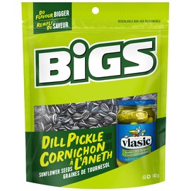 Bigs Sunflower Seeds Dill Pickle Flavour - 24x140g Bags, 24 Count