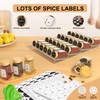 Spice Drawer Organizer with 24 Spice Jars, 355 Spice Labels,