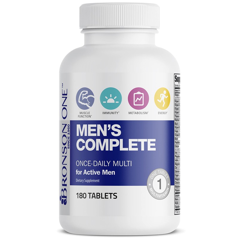 Bronson ONE Daily Men’s Complete Multivitamin Multimineral Once-Daily Multi for