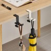 2-Pack Foldable Aluminum Desk Hook - Space-Saving Desk Hook for