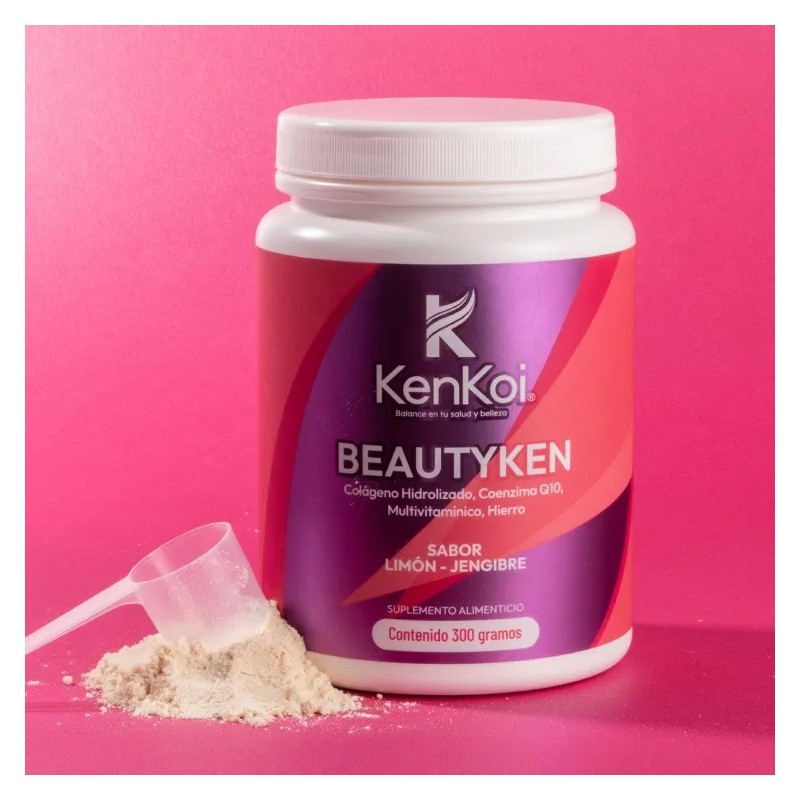 Colágeno Hidrolizado Coenzima Q10 Kenkoi Beautyken 300gr Sabor Limón -