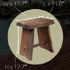 Nordic Teak Natural Teak Shower Stool with Curved Seat &