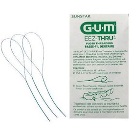 Sunstar GUM Floss Threader #840P, Pack of 5