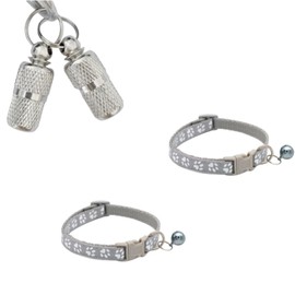 LJFEA 2 set Personalisierte Adressanhänger für Hunde Katzen, Hundehalsbandanhänger mit Schlüsselring, Wasserdichte Haustiere Hunde Katzen Zubehör, （Mit 2 Halsbändern）