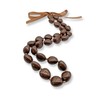 Hawaiian Dark Brown Kukui Nut 32" Lei Necklace Graduation Luau