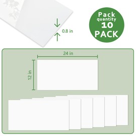 10-Sheet Subway Peel and Stick Backsplash, 12" x 24" Glossy White Acrylic Self Adhesive Waterproof Wall Tile, Stick on Tiles for Kitchen Bathroom Shower