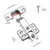 TMZDCJK Cabinet Hinges 10 Piece Frameless Recessed Soft Close Euro