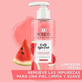 Ponds Cuidado Facial Fruity Hydra Fresh Sandía Limpiador Facial 200 ml                                                                                