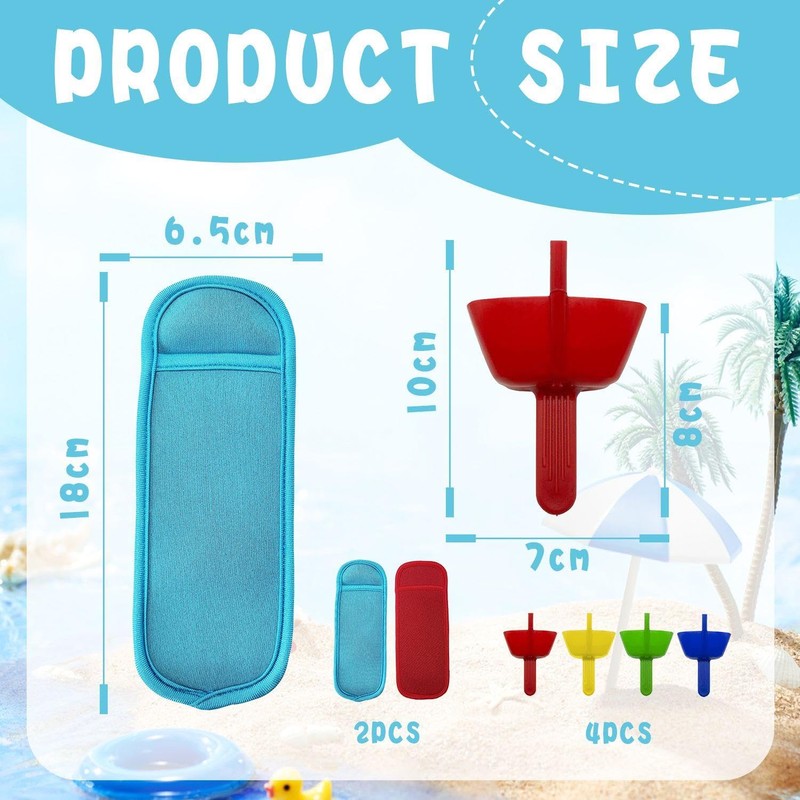 4-Piece Ice Lolly Holder, 2-Piece Ice Lolly Cover, Ice Stand,
