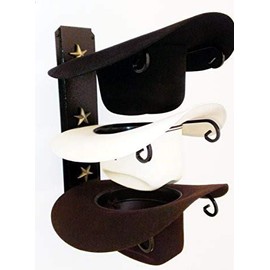 Mark Christopher Collection Cowboy Hat Holder Black with Gold Stars