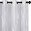Deconovo Silver Wave Print Blackout Curtains - Thermal Insulated &