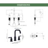 Matte Black 8 Inch Widespread Bathroom Sink Faucet 3 Holes