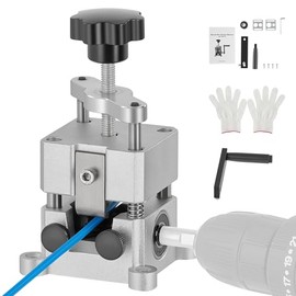 Máquina pelacables CREWORKS, máquina manual pelacables de 0,06"-1", herramienta compatible con taladro para pelar cables de cobre para alambre de dese