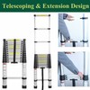 Telescoping Ladder 20ft 6.2M Aluminum Telescopic Ladder Extension Collapsible Attic