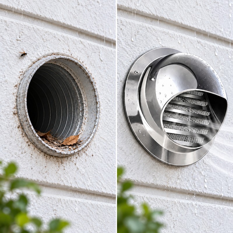 Stainless Steel Round Air Vent Grille – Wall & Ceiling