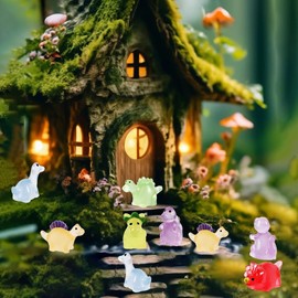 Mrltau 30 pieces mini resin dinosaur, luminous tiny dinosaur toys in the dark, mini dinosaur figures, dinosaur figures, small dinosaur figures, mini figures