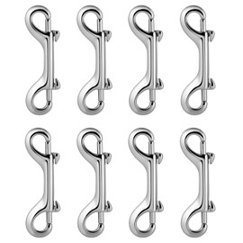 8PCS Double Ended Bolt Snap Hooks 3.5 Inch Marine Grade Double End Diving Clips Heavy Duty Trigger Chain Clip Key Holder for Pet Feed Bucket Dog Leash Hammock Horse Tack Water Bucket