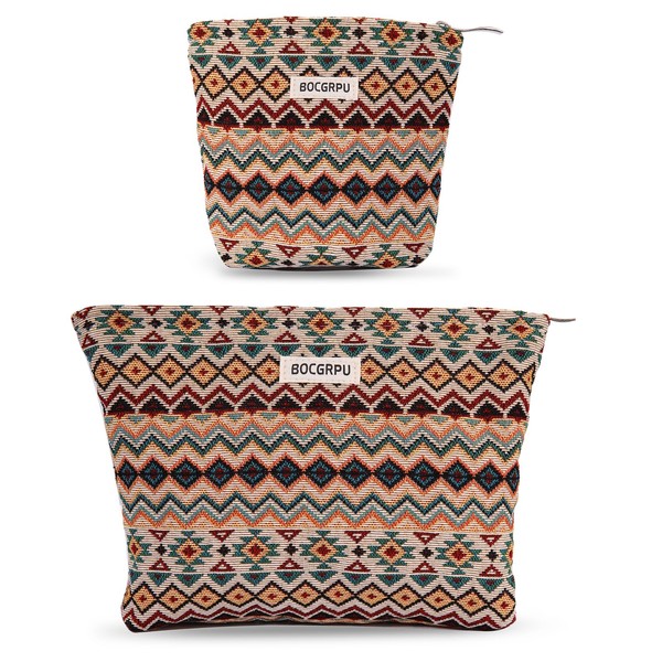 BOCGRPU 2 PCS Makeup Bag Set，Portable Small Cosmetic Bag for