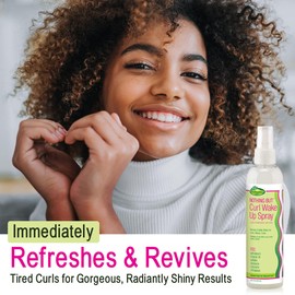 NOTHING BUT Curl Wake Up Spray - Sulfate-Free Defining, Refresher Spray for Hair Detangles, Conditions, and Adds Shine for All Types of Natural, Healthy, Curly Hairs - 8 oz (Pack of 4)