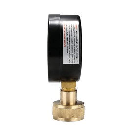 MEASUREMAN 2-1/2" Water Pressure Test Gauge, 3/4" Female Hose Thread, 0-200 psi/kpa (2 Pack)
