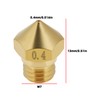 eMagTech 6Pcs 0.4mm 3D Printer Brass Nozzle MK10 Nozzle M7/1.75mm