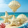 4pcs Starfish & Seashell Mermaid Foil Balloons for Under The