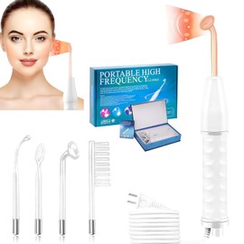LEKOU Profesional Alta Frecuencia Facial, Máquina Facial De Alta Frecuencia Reduce Arrugas, Ojeras y Reafirma La Piel, Dispositivo Facial Portátil Revitaliza La Piel y Mejora Los Folículos Pilosos