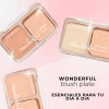 Base En Polvo Compacto Set Con Aplicador Maquillaje Nude