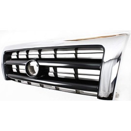 Garage-Pro Grille Assembly Compatible with Toyota Tacoma 1998-2000 Chrome Shell/Painted-Dark Argent Insert 2WD/4WD with Pre-Runner