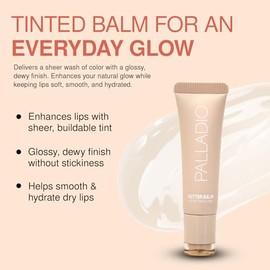 Palladio Butter Balm - Bálsamo Labial Hidratante con Tinte Transparente, Aloe, Péptidos, Manteca de Karité y Fórmula Vegana para Hidratación Instantán