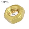 TA-VIGOR 10Pcs Hex Nuts, M4 Self Locking Nuts, Brass Machine