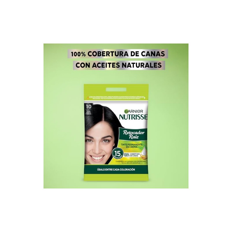 Kit Garnier Nutrisse Retocador de Raíz 1.0 Negro Intenso, Pack