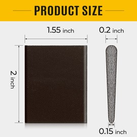 Zonon 16 Pieces Door Corner Seal Weatherstripping Exterior Door Frame Seal Draft Stopper Adhesive Corner Pads for Weather Stripping and Draft Protection (Brown)