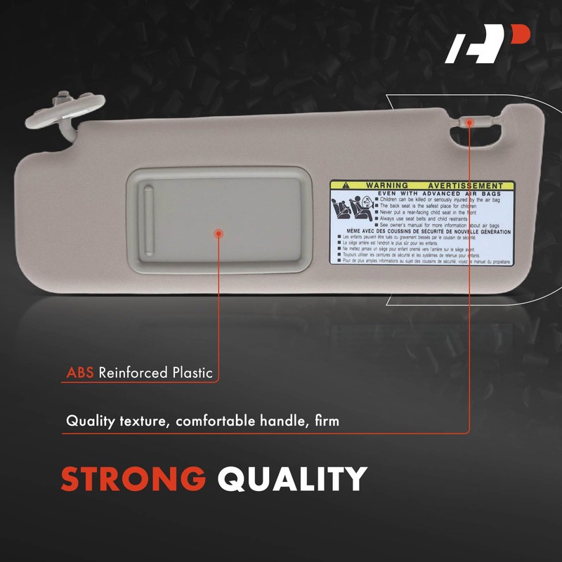 A-Premium Left Driver Side Sun Visor with Mirror - Compatible