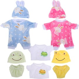 Vaguelly 4juegos Ropa Realista para Muñecas Reborn De Pijamas Y Accesorios De Animales para Muñecas Americanas Vestidos Adorables para Jugar Y Vestir