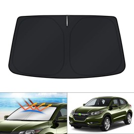 KUST Windshield Sun Shade for Honda HR-V 2016 2017 2018 2019 2020 2021 2022 HRV Sunshade Window Sun Visor Protector Foldable Blocks UV Rays Keep Your Car Cooler