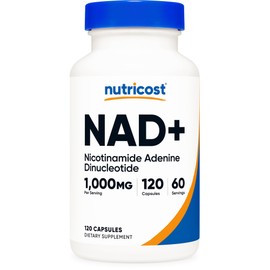 Nutricost NAD+ Supplement 1,000mg per Serving,120 Capsules (Nicotinamide Adenine Dinucleotide) - 60 Servings, Gluten-Free, Vegan
