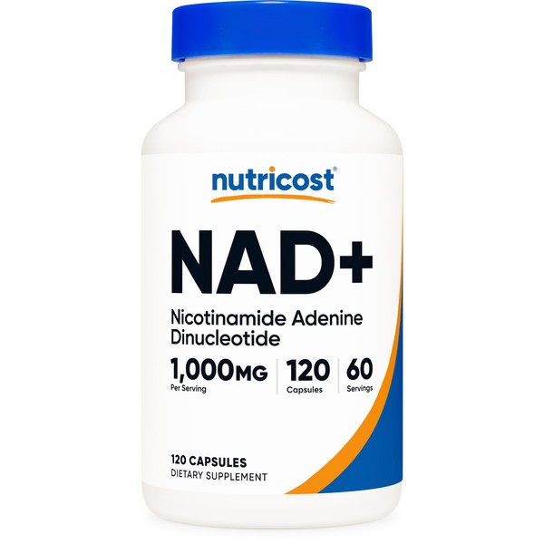 Nutricost NAD+ Supplement 1,000mg per Serving,120 Capsules (Nicotinamide Adenine Dinucleotide)