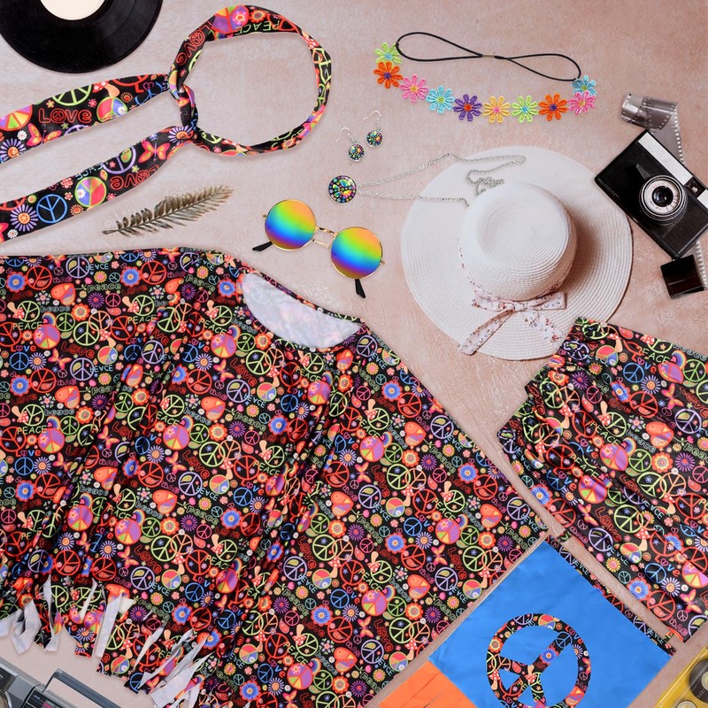 BITOYO Hippie Costume Women (A)