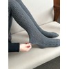 Women's knit stockings twisted cotton tights winter thermal knee socks