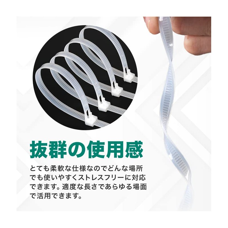 ShopXJ 100 Pcs Set (8 x 150 mm), Black