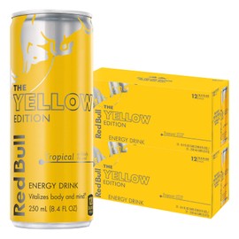 Red Bull Energy Drink, Tropical, Yellow Edition, 8.4 oz. can (24 pack, 2x12)