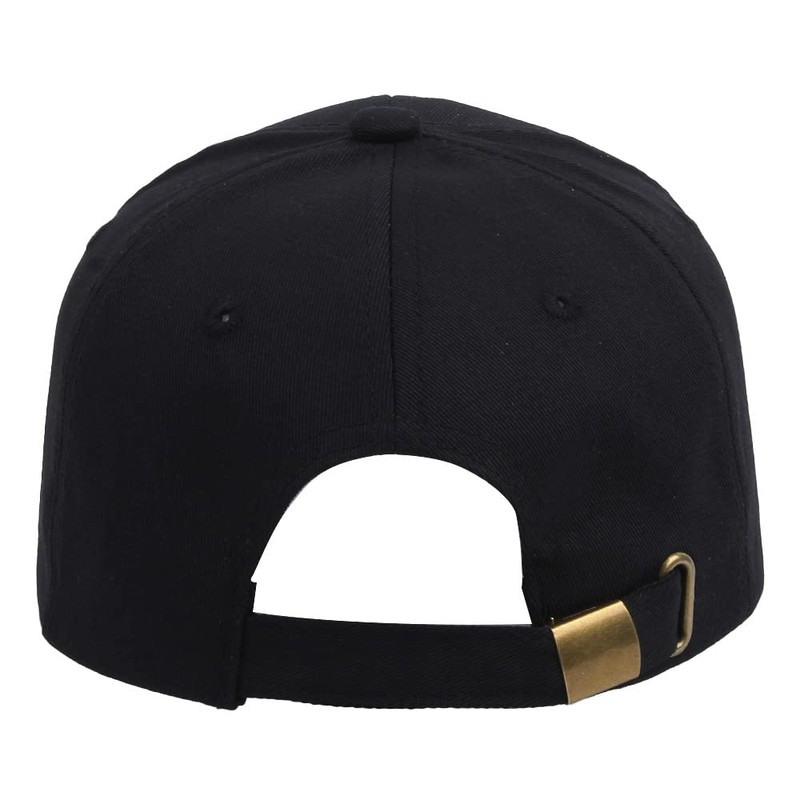Plain Baseball-Cap Structured Twill Hat (AU, Alpha, One Size, Black)