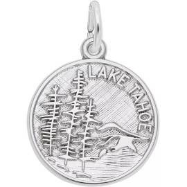 Rembrandt Sterling Silver Mountain Scene - Lake Tahoe Charm by Rembrandt
