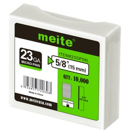 meite 23 Gauge Pin Nails, 5/8-Inch Micro Headless Pins for Pin Nailer - Copper Plated Pins Nails for Nail Gun, Ideal for Fine Woodworking and Trim Work (6 Boxes)