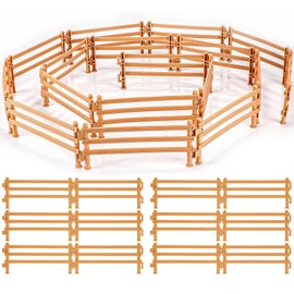 Xrten 40Pcs Corral Fencing Panel Accessories, Playset with Horse Paddock for Toddlers Kids Preschool Educational Gift Sets