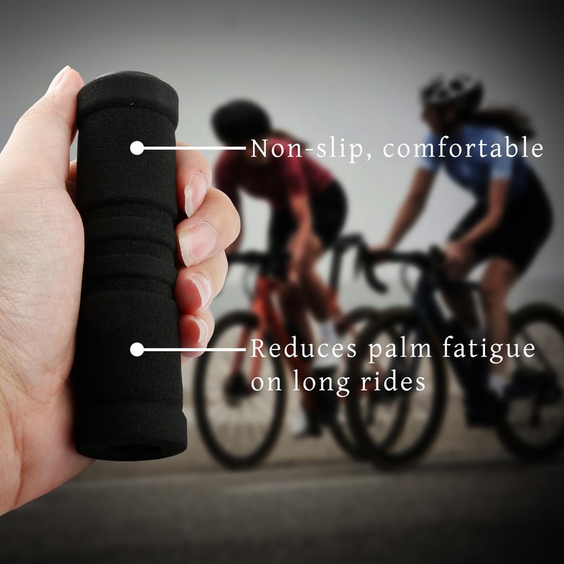 Tabanzhe 4PCS Foam Sponge Bike Handlebar Grips-Soft Comfort Bicycle Handle