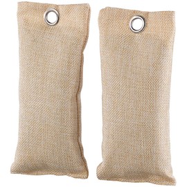 newgen medicals Bamboo Activated Carbon Cushion: 2-in-1 Shoe Freshener with Bamboo Activated Carbon, Odour Reducing, 2 x 75 g (Bamboo Charcoal Bag, Shoe Deodoriser, Dehumidifier)