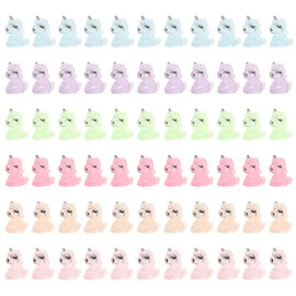 DAWRIS Pack of 60 Mini Unicorn Figures, Luminous Small Unicorn Ornament, Small Resin Figures, DIY Micro Landscape Scenes for Garden, Landscape, Aquarium, Dollhouse