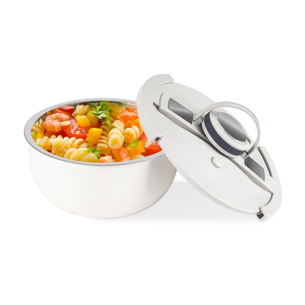 Double-Walled Stainless Steel Insulated Serving Bowl with Leak - Proof